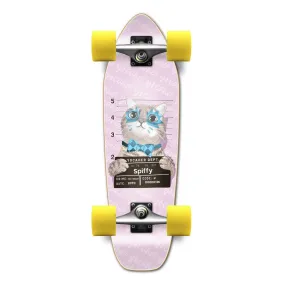 Punked Rockstar Kitty Cat - Pink Spiffy 27" Mini Cruiser Longboard