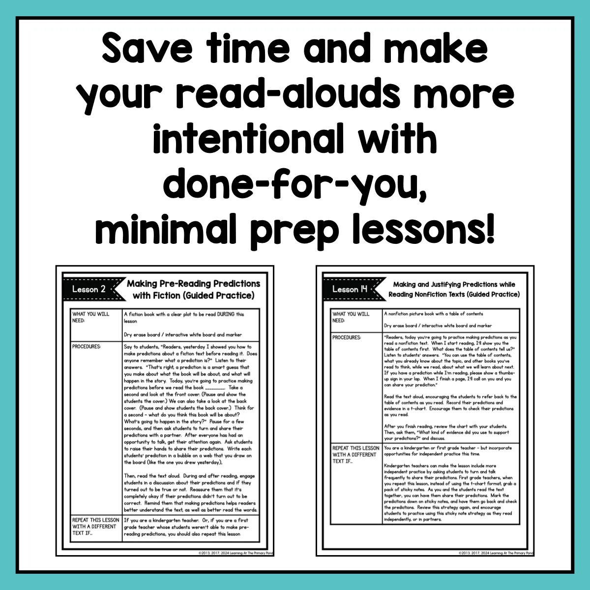 Reading Comprehension Lesson Plans for K-1 {Unit 3: Making Predictions}