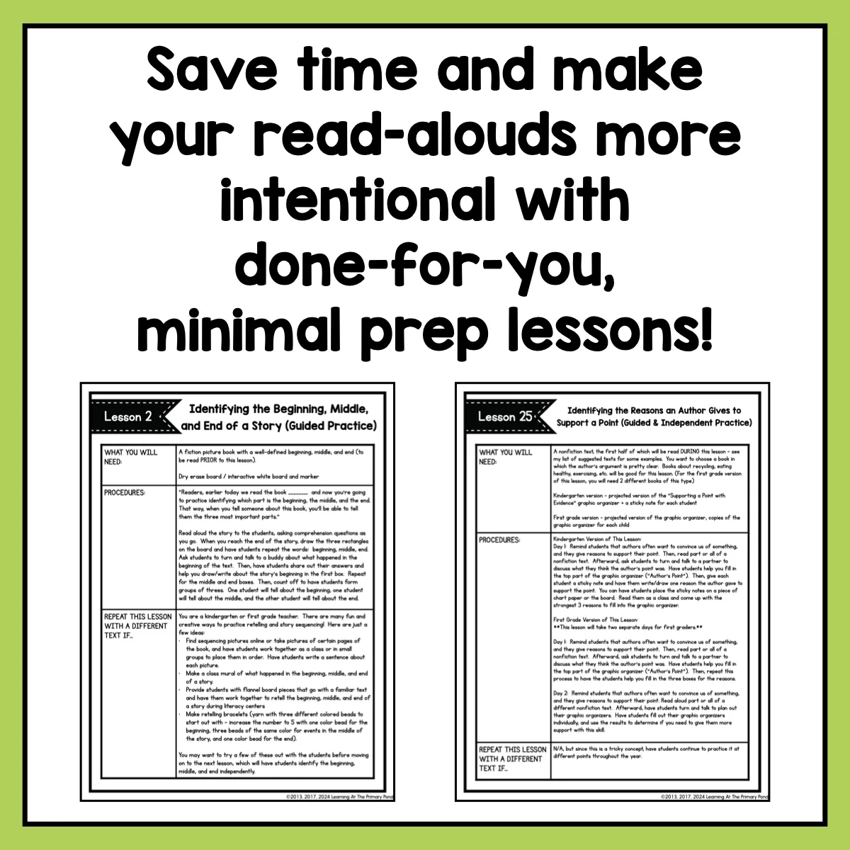 Reading Comprehension Lesson Plans for K-1 {Unit 4: Retelling & Main Idea}