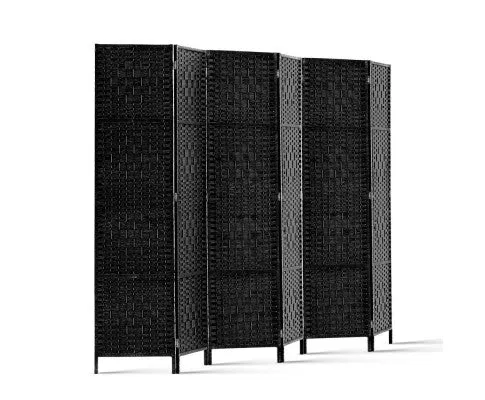 Room Divider - 6 Panel Black