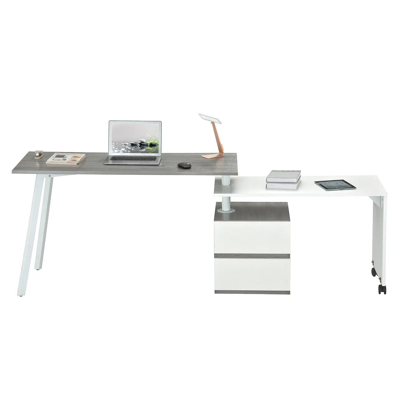 Rotating Multi-Positional Modern Desk