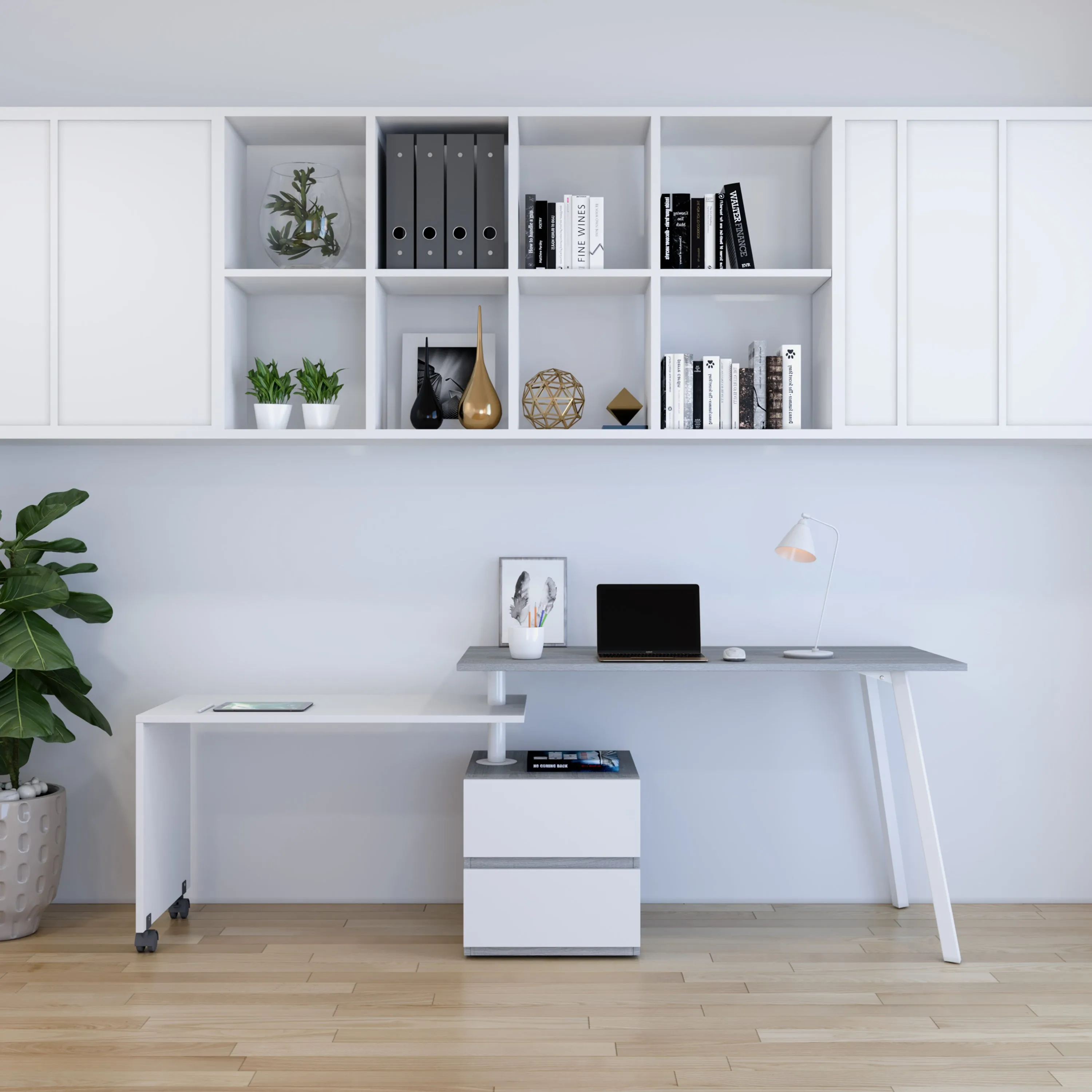 Rotating Multi-Positional Modern Desk