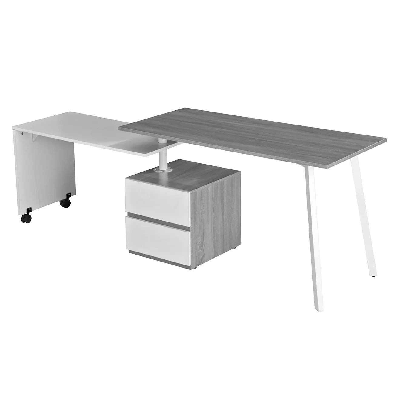 Rotating Multi-Positional Modern Desk