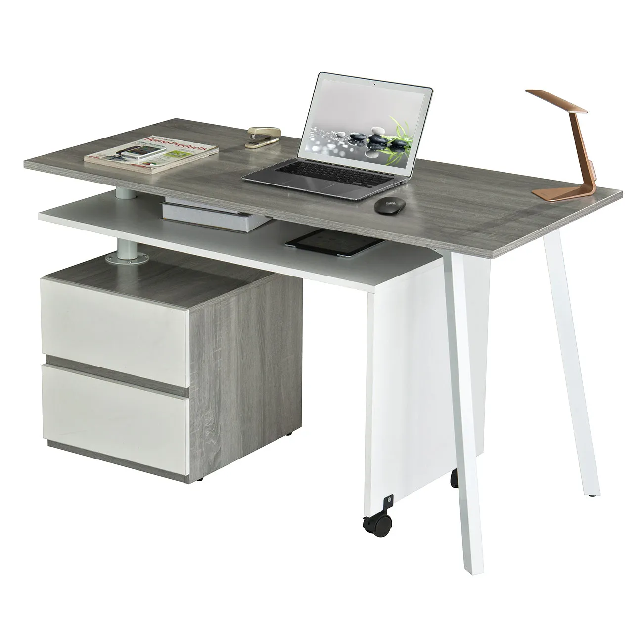 Rotating Multi-Positional Modern Desk