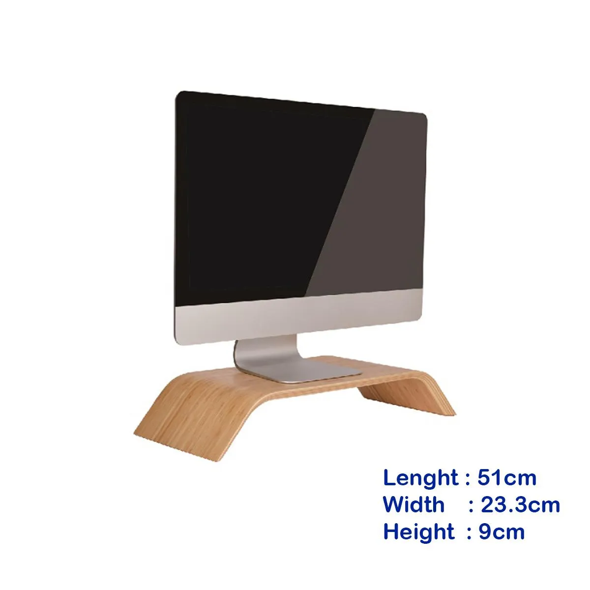 SAMDI Bamboo Monitor Stand For Macbook / Other Laptops / PC / Monitor