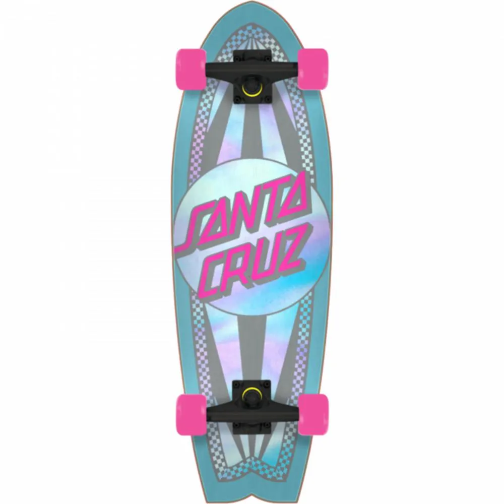 Santa Cruz Prismatic Dot Shark 28" Cruiser Longboard