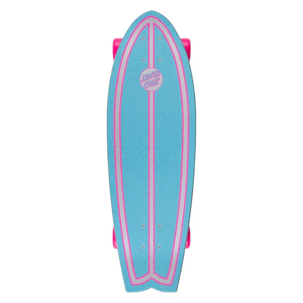 Santa Cruz Prismatic Dot Shark 28" Cruiser Longboard