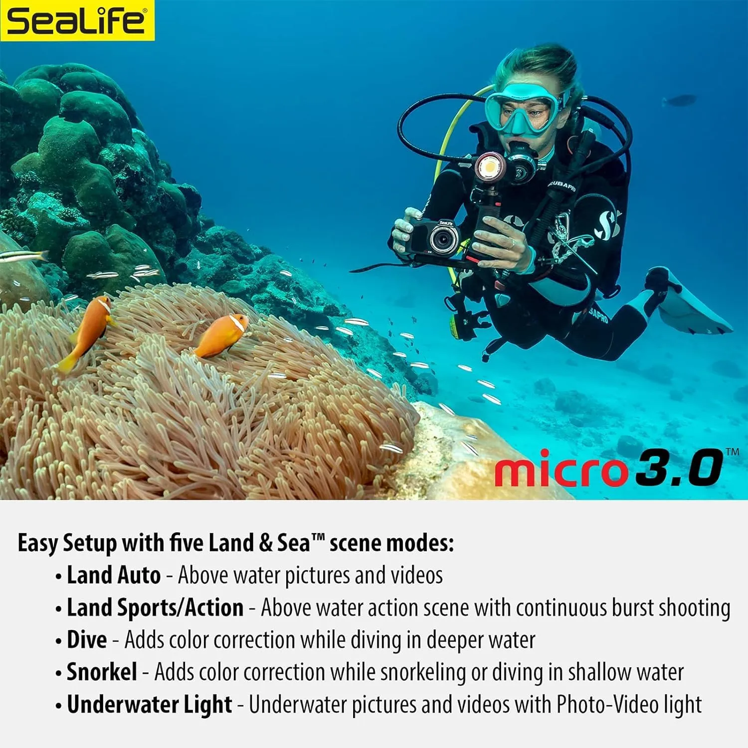 SeaLife Micro 3.0 Limited Edition Explorer Underwater Camera Gift Set