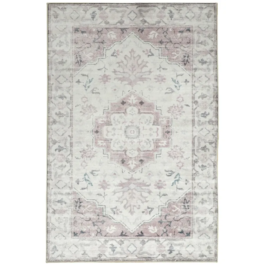 Shay Coral Foldable Large Machine Washable Rug