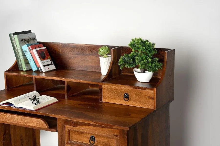 Sheesham Wood Rishyasringa Study Table Cum Shelf