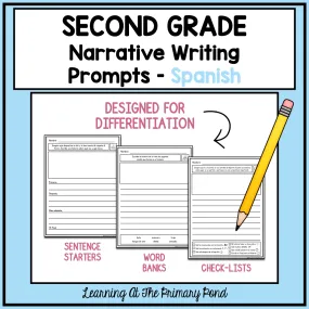 SPANISH Writing Prompts For Second Grade Narrative Writing