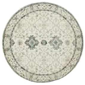 Susa Ivory Multicolour Traditional Large Round Rug