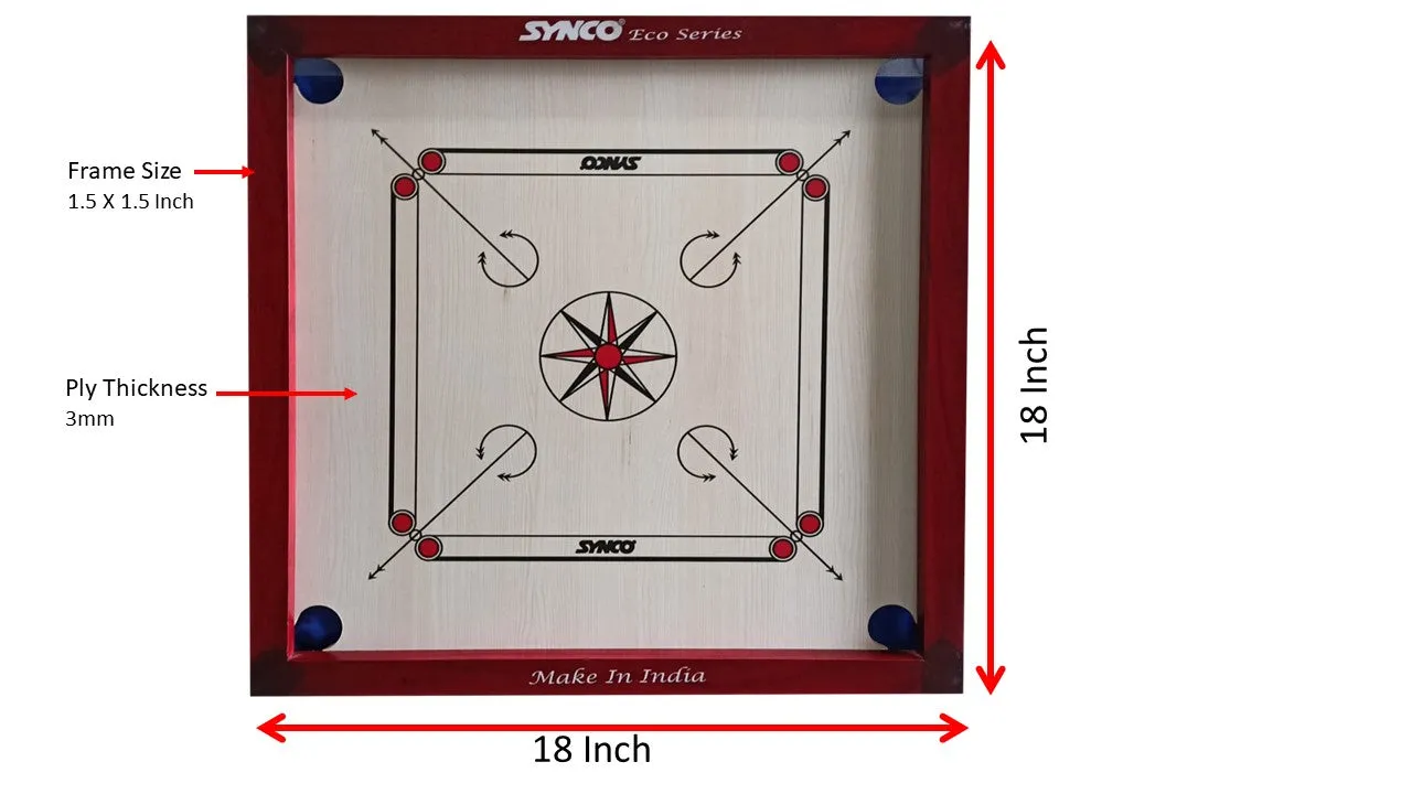 Synco Eco Carrom Board for Beginners