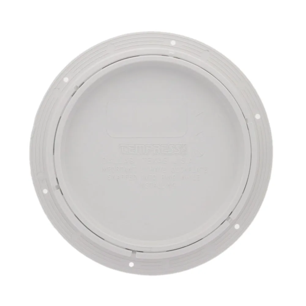 TCH Hardware 8" White Round Deck Plate Inspection Hatch - Pry Out Water Tight Lid