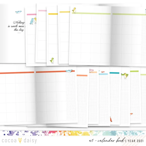 Undated Yearly Daisy Notebooks (choose your size)