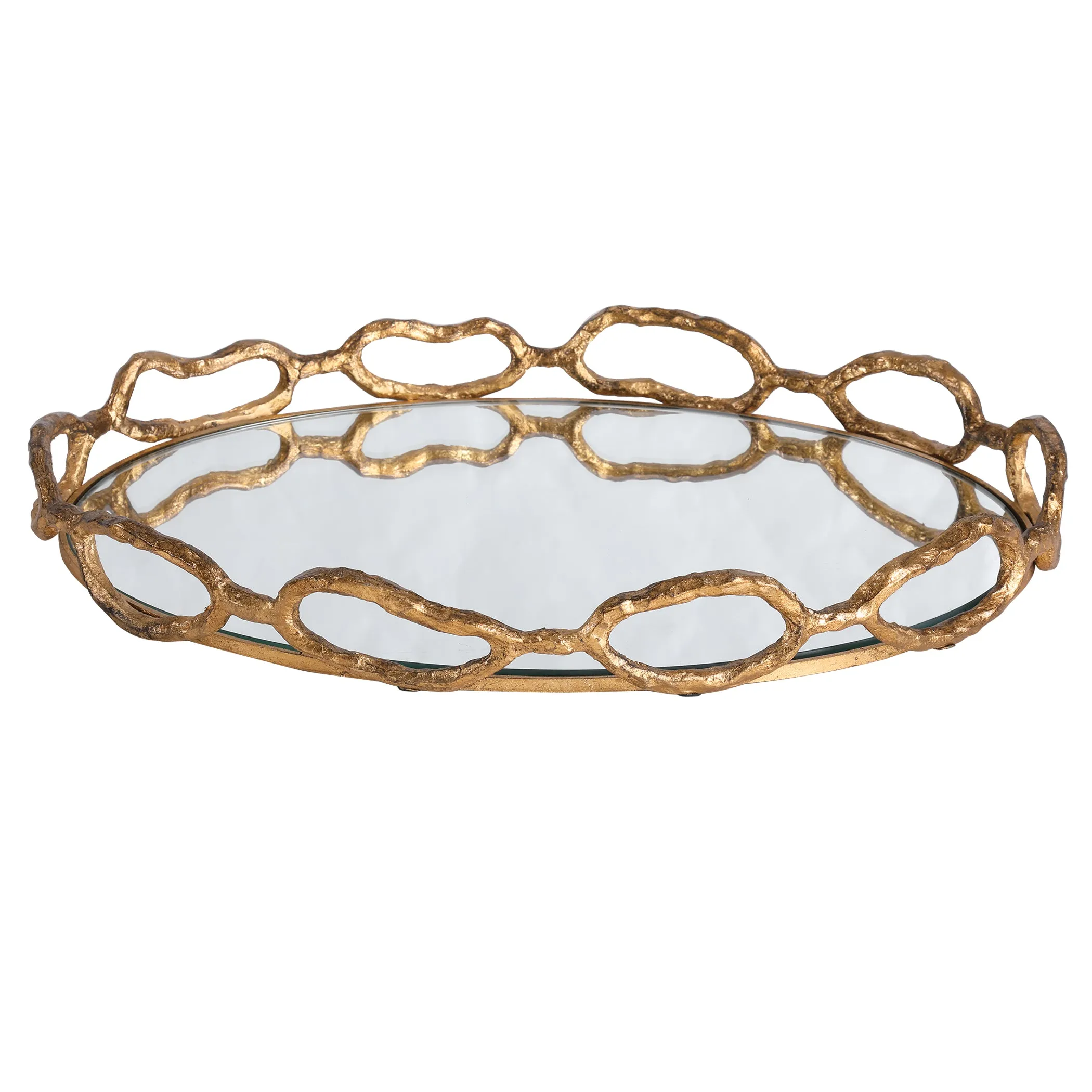 Uttermost Cable Chain Mirrored Tray