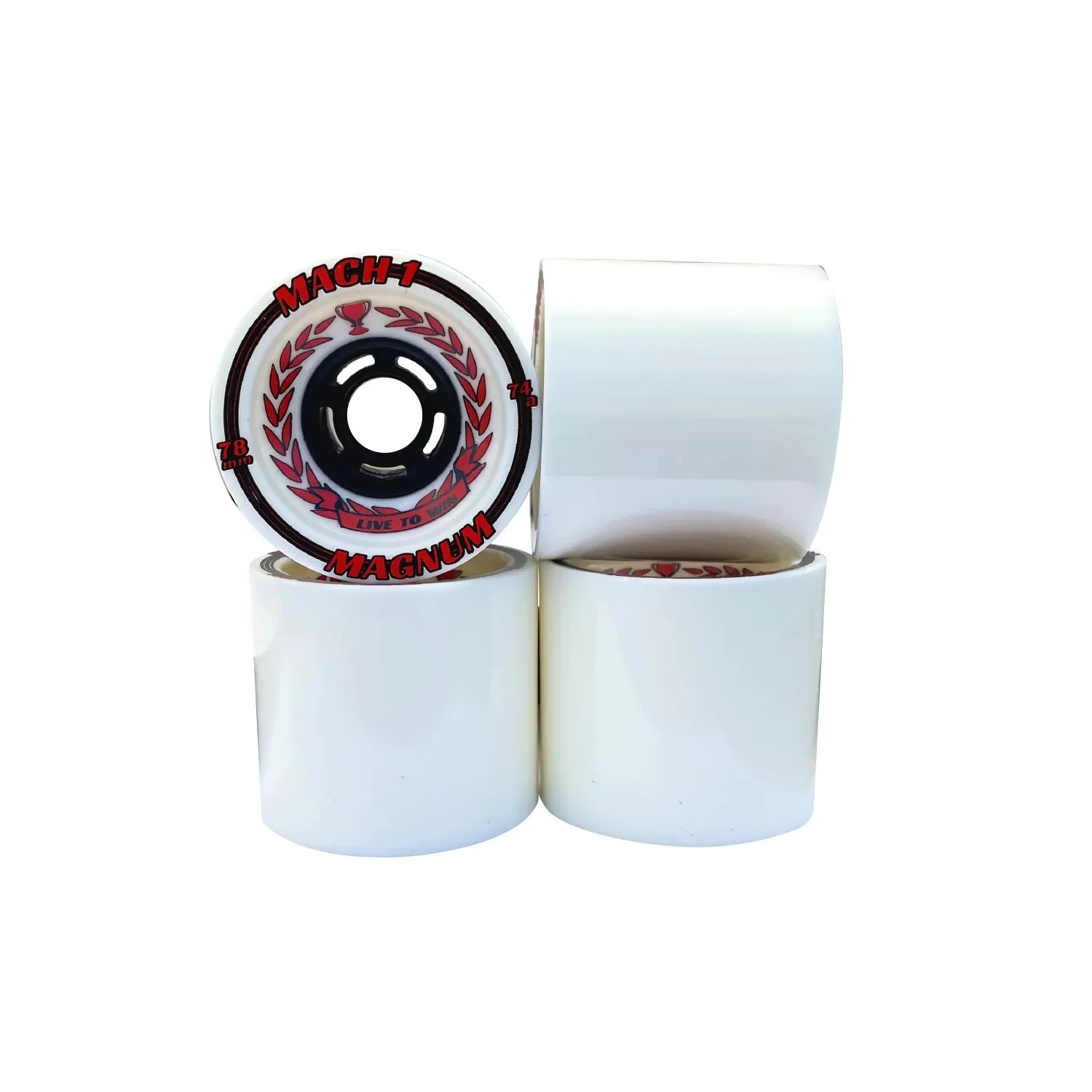 Venom Mach 1 Gallo24 Formula 78mm 74a Longboard Wheels - White (Set of 4)