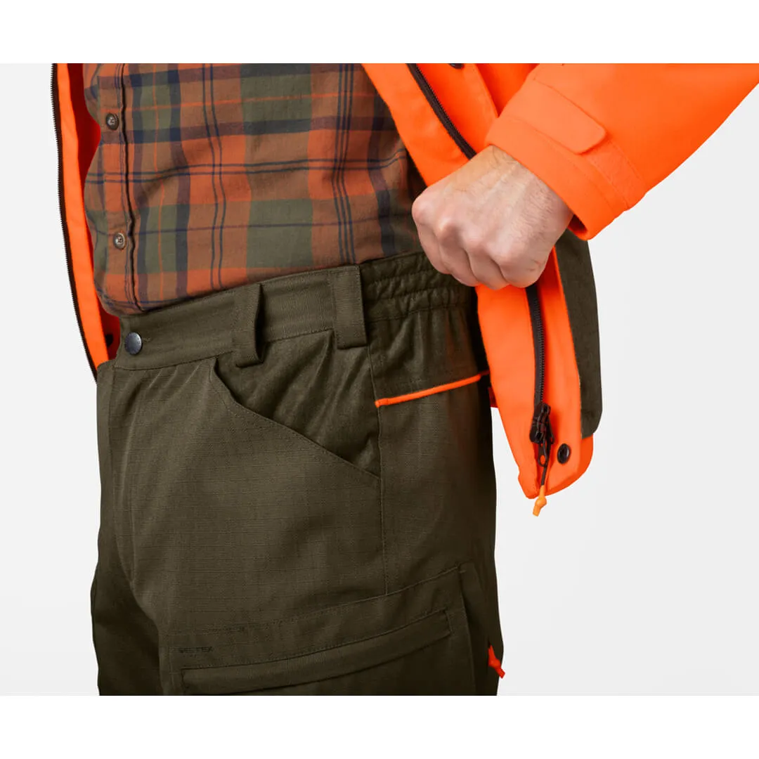 Venture Trousers - Pine Green/Hi-Vis Orange by Seeland