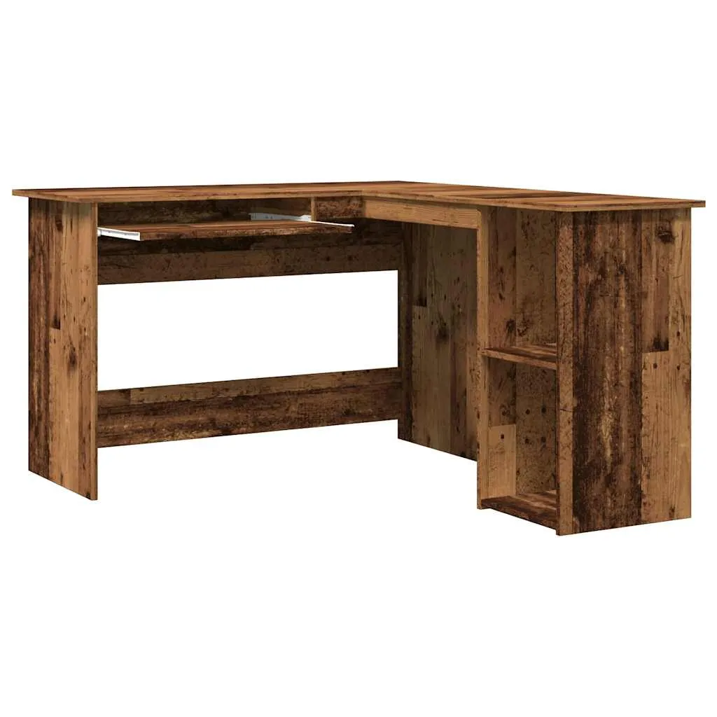 vidaXL Corner Desk Old Wood 120x140x75 cm Engineered Wood