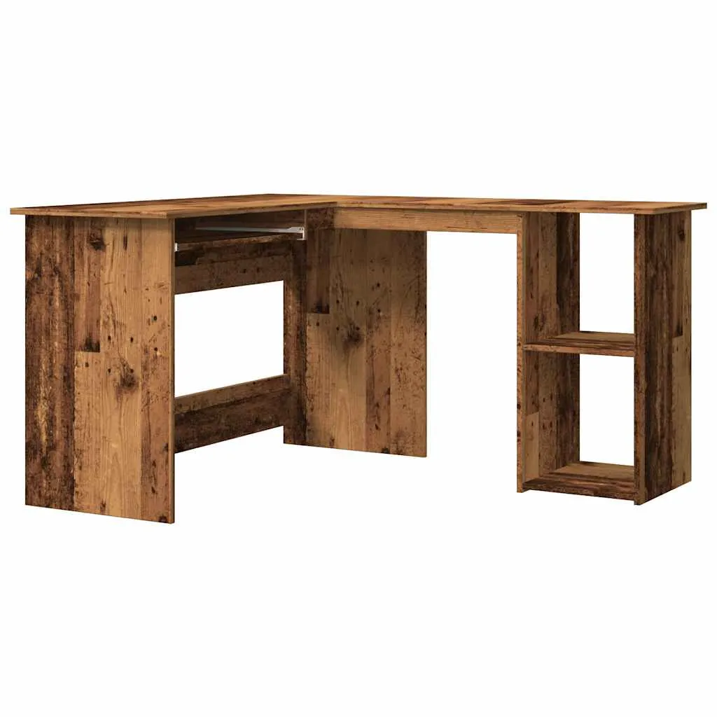 vidaXL Corner Desk Old Wood 120x140x75 cm Engineered Wood