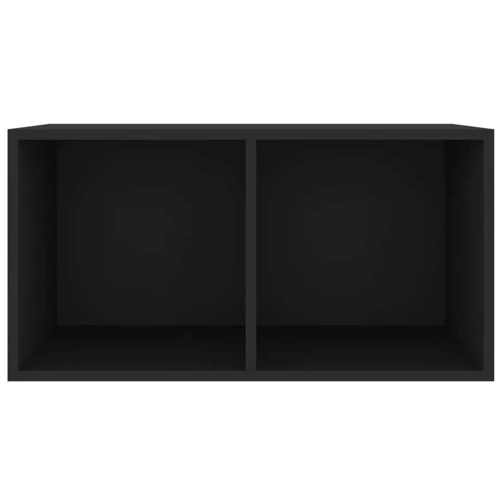 vidaXL Vinyl Storage Box Black 71x34x36 cm Engineered Wood