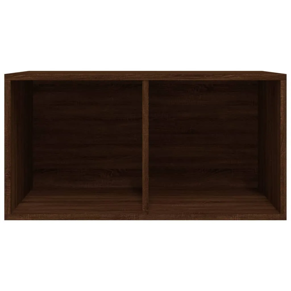 vidaXL Vinyl Storage Box Brown Oak 71x34x36 cm Engineered Wood