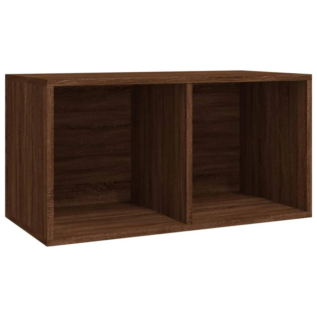 vidaXL Vinyl Storage Box Brown Oak 71x34x36 cm Engineered Wood