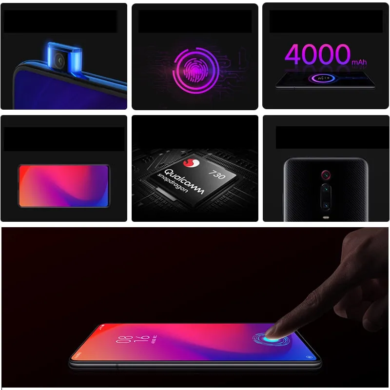 Xiaomi Mi 9T Redmi K20 6GB 128GB Global Version Smartphone Snapdragon 730 48MP Camera 4000mAh 6.39" In-Screen Fingerprient