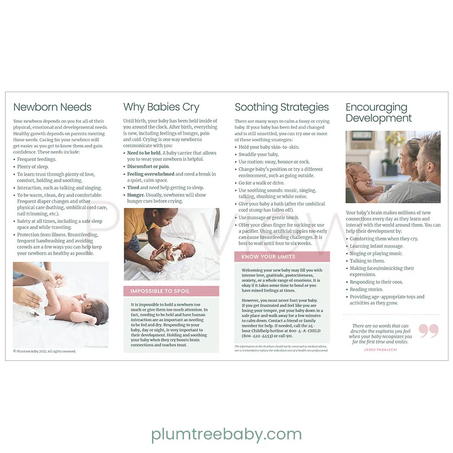 Your Newborn Quick Reference Guides - Pack of 50