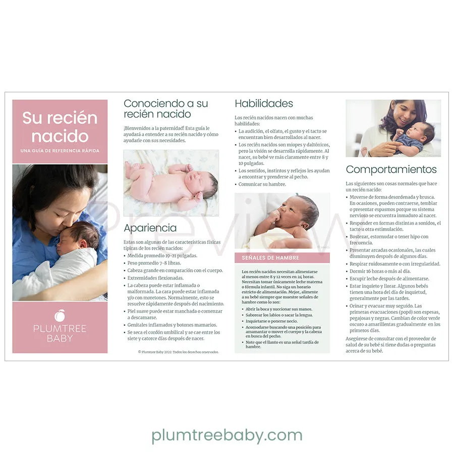 Your Newborn Quick Reference Guides - Pack of 50