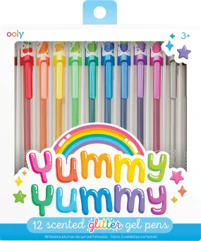 Yummy Yummy Scented Colored Glitter Gel Pens 2.0 - Set of 12