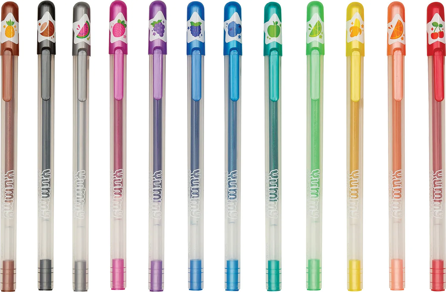 Yummy Yummy Scented Colored Glitter Gel Pens 2.0 - Set of 12